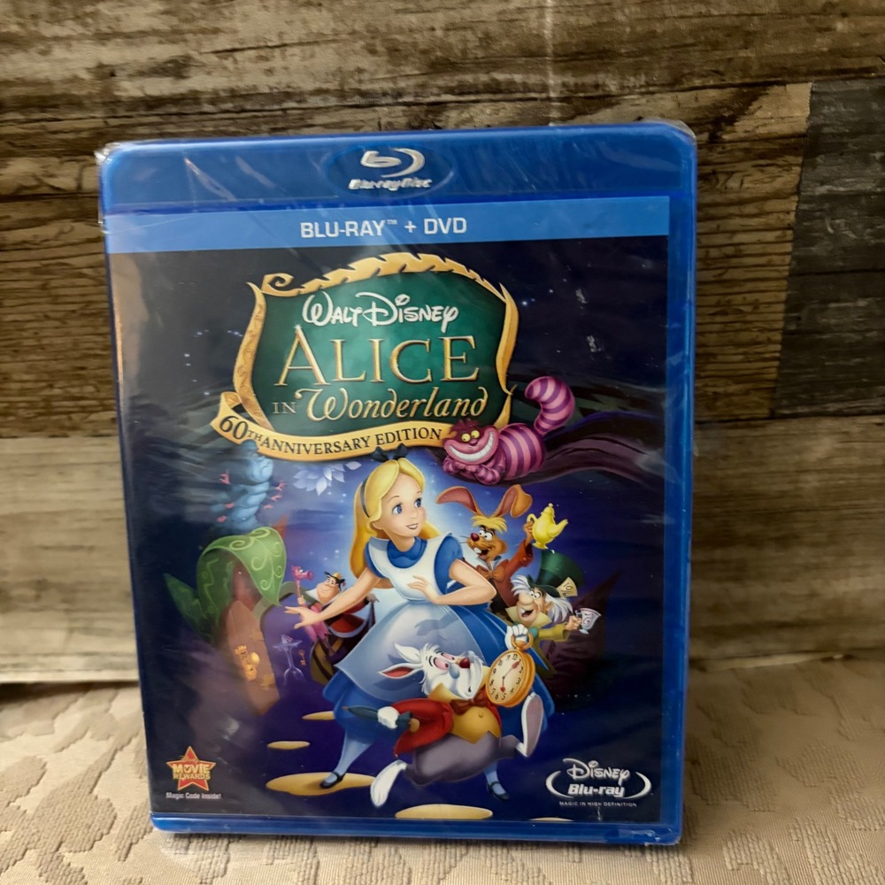 Walt Disney Alice in Wonderland 60th Anniversary Blu-ray DVD 2-Disc Combo Pack